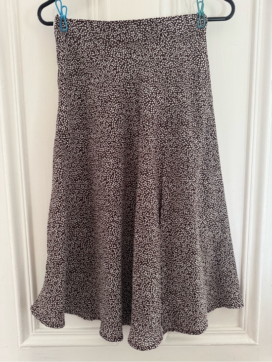 Dresses & Skirts - Brown & White Ditsy Circle Skirt - Feminine Flare